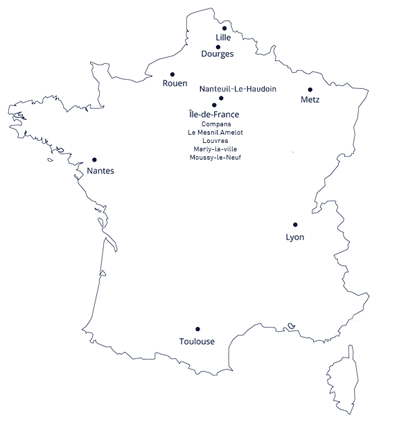 Implantations SED en France sed carte agences2026